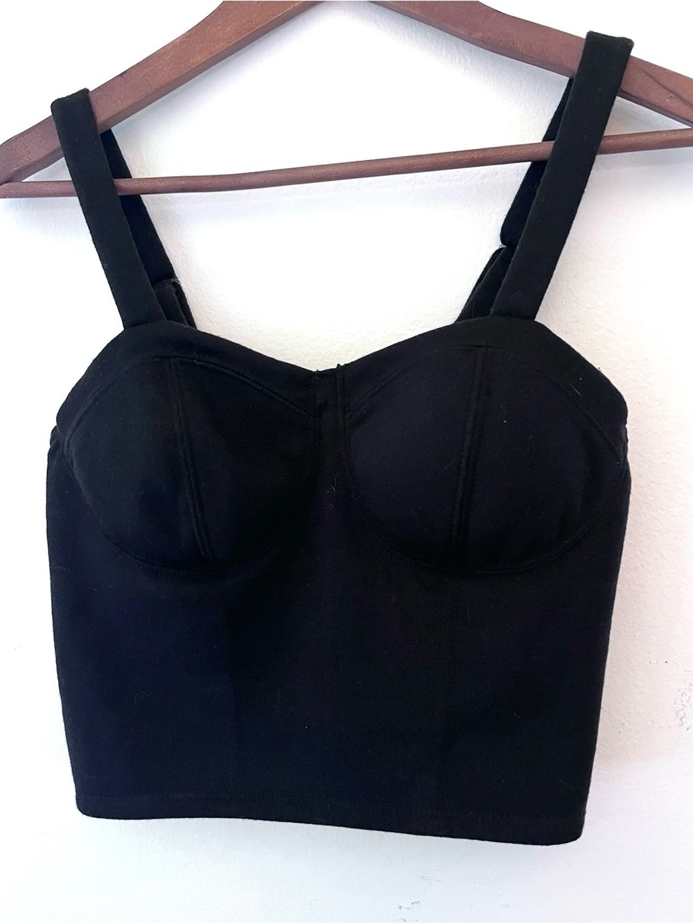 NWT No Boundaries VINTAGE Corset Sleeveless Top Y2K Flirty Black Junior MED